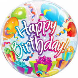 Μπαλόνι Bubble "Birthday Surprise" 56εκ. - Κωδικός: 65407 - Qualatex